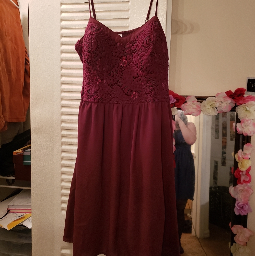 Red summer dress